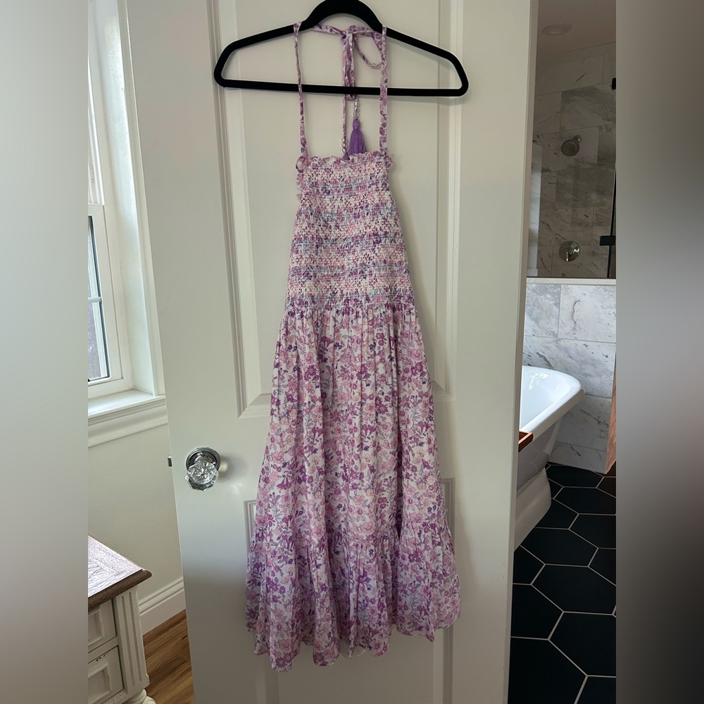 LoveShackFancy Floral Halter Dress XS